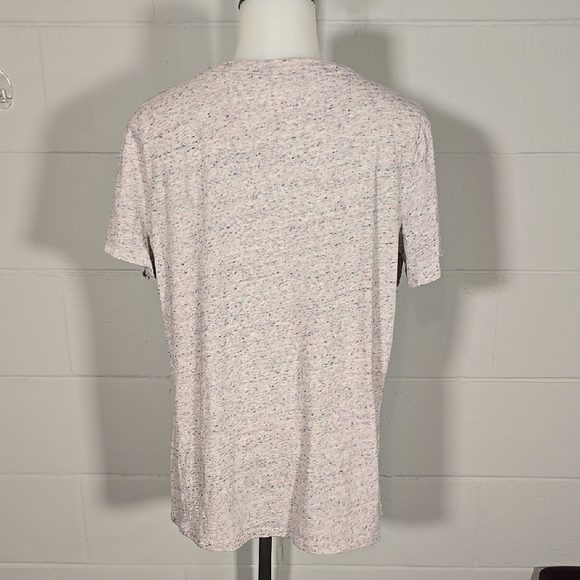 Women's V-Neck PINK Speckled Top - Picture 4 of 7